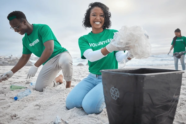 Community beach cleanup